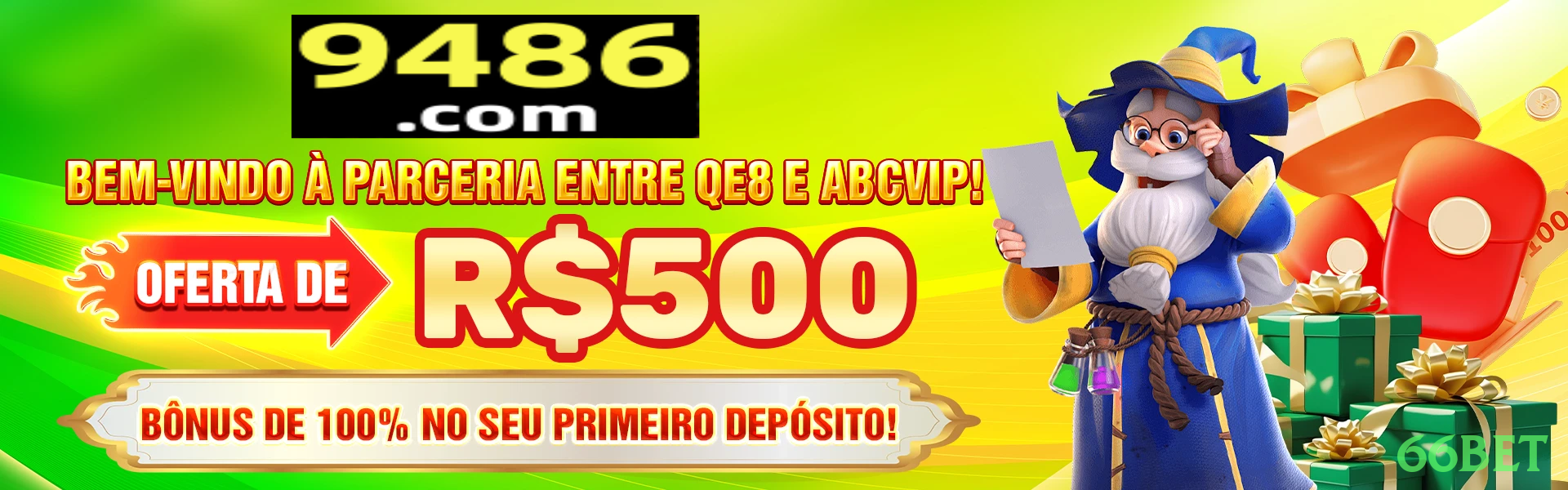 Bônus boas-vindas 66bet R$100